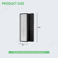 Penggantian Filter HEPA Asli dan Filter Karbon Pra-Pembersih untuk Pembersih Udara Alen T500 Tower TF60 Ramah Lingkungan untuk Rumah Tangga