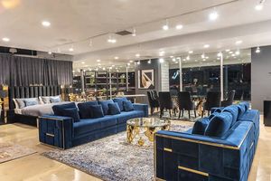 أريكة غرفة معيشة أنيقة بمقاعد 1 2 3 من Winforce أريكة إيطالية مخملية زرقاء بتصميمات حديثة فاخرة أثاث مجموعة أرائك - Product Image 2