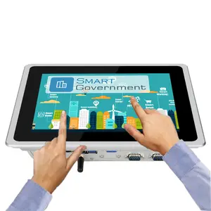 Monitor layar sentuh Lcd 10.4 inci, Panel PC industri olahraga Android dan W di OS untuk kios