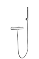 Robinet de douche thermostatique en laiton argenté de style nouveau de haute qualité avec douchette