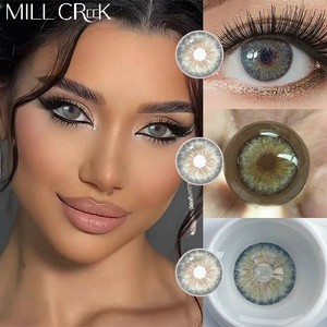 คอนแทคเลนส์สีขายส่ง Cleopatra 2.0 สีฟ้า สีเขียว สีเทา สีน้ำตาล และสีฟ้าซีรีส์สกายบลู คละสี รับผลิตแบรนด์ส่วนตัว พร้อมส่ง ขนาด 14.2 มม. แบบ OEM - Product Image 3