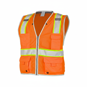 เสื้อกั๊กลำลองสำหรับผู้ชายผ้าแคนวาสแบบตรงน้ำหนักเบาพิมพ์โลโก้ได้ตามต้องการ - Product Image 1