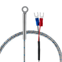 Sonde thermocouple de type K avec fil en silicone et borne annulaire, disponible en version OEM