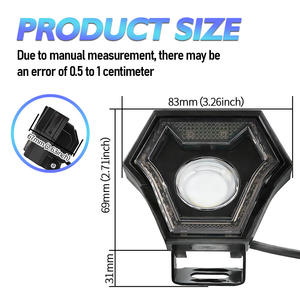 Focos Hexagonales para Motocicleta, Faros Delanteros de Doble Color RGB, Luces Antiniebla IP67 Impermeables para Autos y Camiones, Modelo MO-237 - Product Image 2