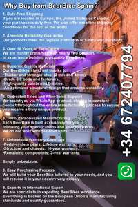 Bicicleta de Cerveza para Fiestas, 4 Ruedas, Ciclo Turístico en Grupo, Bicicleta de Cerveza con Pedales para Pasajeros, Bicicleta Móvil para Tours de Cerveza, en Existencia - Product Image 2