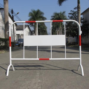 Barrière de sécurité temporaire en fer galvanisé, barrière de circulation, contrôle des foules, panneau prismatique haute intensité pour rue, directement du fabricant - Product Image 5