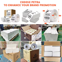 Label Pengiriman Thermal Die Cut Pabrik 4x6 100x150mm Harga Ekspres Waybill Label Logistik Pengiriman Gulungan Kertas