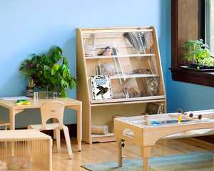 Montessori ตู้หนังสือแบ่งชั้น6ชั้น, กล่องเก็บของขนาดเล็กปลอดภัยสำหรับเด็กห้องเรียนเฟอร์นิเจอร์ - Product Image 3