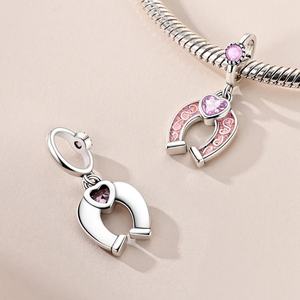 MULA Dijes Colgantes de Panda y Delfín Rosa en Plata de Ley 925 para Pulsera o Collar Original 925, Regalo de Moda DIY para Mujer - Product Image 4