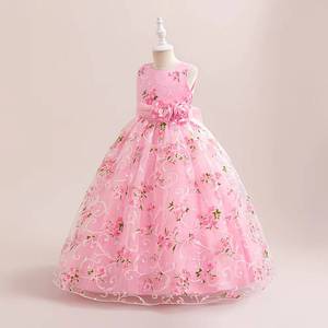 Vestido de lujo con estampado floral para niña, tutú de malla abullonado, vestido de princesa para niñas mayores, ideal para bodas, fiestas, actuaciones escénicas y disfraces. - Product Image 2