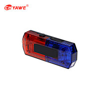 Luz Estroboscópica LED Roja-Azul de Hombro, 80Hz, 150-300mAh Recargable, con Clip, Lámpara de Advertencia para Seguridad Vial y Patrullaje