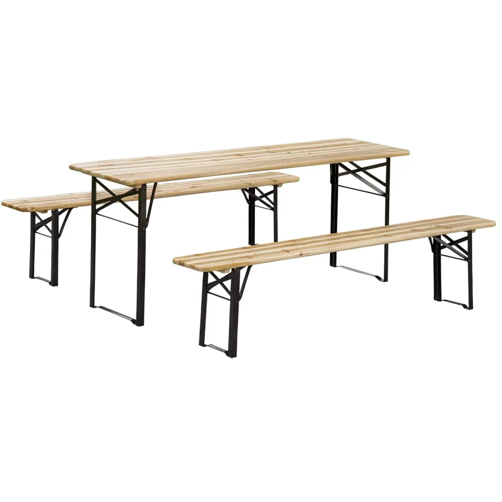 Wekis Outdoor Top Houten Ijzer Benen Bier Vouwen Dining Beer Tuin Thuis Tafel