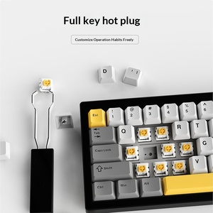 AJAZZ AK650 RGB Backlit Wired USB Mechanical Keyboard 66 Keys <strong>Knob</strong> DIY Hot Swap Gasket Structure PBT Keycaps for Desktop - Product Image 3