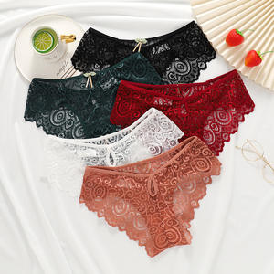 Của Phụ Nữ Trong Suốt Ren TRIM Panties với nịt tất vành đai bán buôn sexy đồ lót - Product Image 3