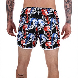 Men's <b>Skull</b> Pattern Board Shorts Quick Dry Drawstring Casual Swim Trunks Short Length - Product Image 2