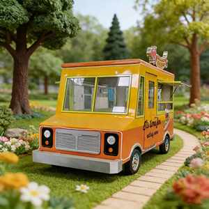 Trailer Truk Makanan Cepat Saji Baru Dilengkapi Peralatan Stainless Steel, Dapur Bergerak untuk Jajanan, Gerobak Makanan Hotdog, Permen, Keripik, dan Makanan Cepat Saji - Product Image 1