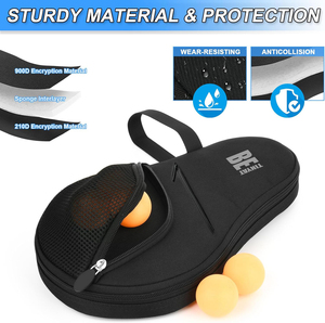 Sac <span class=keywords><strong>de</strong></span> transport pour raquettes <span class=keywords><strong>de</strong></span> tennis <span class=keywords><strong>de</strong></span> <span class=keywords><strong>table</strong></span>, étui imperméable avec filet pour balles <span class=keywords><strong>de</strong></span> <span class=keywords><strong>ping</strong></span>-<span class=keywords><strong>pong</strong></span>, capacité 2 raquettes - Product Image 6