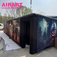 Labyrinthe d'Halloween gonflable personnalisé, le point culminant le plus effrayant de nos parcs d'attractions, événement d'Halloween