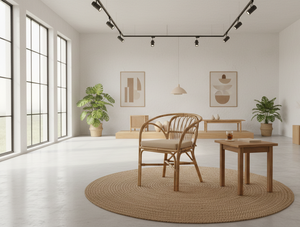 Fauteuil en rotin moderne Dolvio, confortable et élégant, tissé à la main, pour salon, chambre, appartement, hôtel, usage premium - Product Image 2