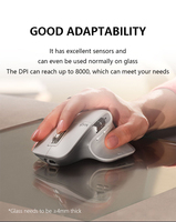 Souris sans fil Logitech MX Master 3S originale, 8000 DPI, USB, ergonomique, mini souris optique pour PC
