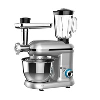Robot pâtissier multifonction 6L 1900W en acier inoxydable, pétrin à pâte, hachoir à viande, mélangeur électrique pour la pâtisserie
