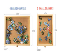 Planche rotative portable avec tiroirs, planche de rangement légère pour puzzles, accessoires pour puzzles, jeux de société amusants