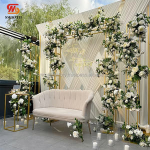 Arche de mariage en acier inoxydable lisse personnalisée, style simple, support de fond pour fleurs suspendues, décoration d'événements, nouvelle arrivée - Product Image 1