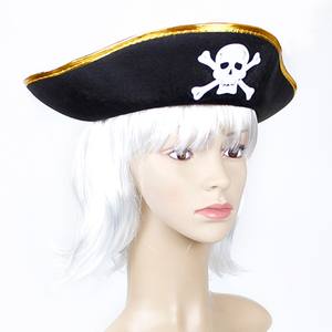Halloween Cosplay <span class=keywords><strong>Pirate</strong></span> Costume Accessoires Adulte Feutre Tricorne Capitaine Morgan Jack Sparrow <span class=keywords><strong>Pirate</strong></span> Chapeau - Product Image 5