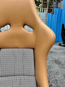 Sedile a secchiello in pelle pied-de-poule, piastra posteriore in fibra di carbonio con guide integrate per RECARO Pole per <span class=keywords><strong>Peugeot</strong></span> - Product Image 5