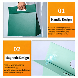 Boîte d'emballage cadeau universelle pliable, <span class=keywords><strong>vide</strong></span>, imprimable avec logo, magnétique, triangulaire, portable, en gros - Product Image 2