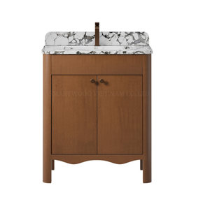 Mueble de Baño de Alta Calidad Estilo Europeo con Encimera de Mármol y Lavabo de Cerámica - Product Image 1