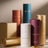 Boîte cylindrique de luxe biodégradable cosmétique huile essentielle soins de la peau tube de thé carton rond tube de papier boîte d'emballage pour lâche