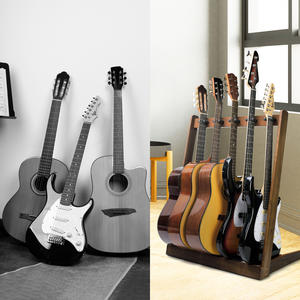 Supporto per chitarra in legno portatile da 5 Design pieghevole Multi-chitarra con Display multiplo per strumenti musicali per chitarra e basso - Product Image 3