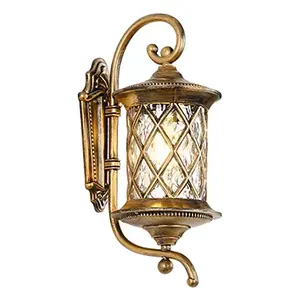 Lampada da parete a led impermeabile ip65 per esterni lampada da parete per esterni di lusso vintage decorativa in ottone antico spazzolato per balcone da giardino
