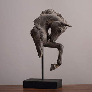 Di alta Qualità di Studio Room Decor Resina Antico Decorazione di Interni Guerra <span class=keywords><strong>Testa</strong></span> di Cavallo <span class=keywords><strong>Statua</strong></span> - Product Image 1