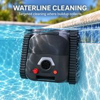 Robot Nettoyeur de Piscine Sans Fil Mural, Vente en Gros Usine, 4500mAh, 180 Min, 4 Modes pour Piscines Enterrées et Hors Sol
