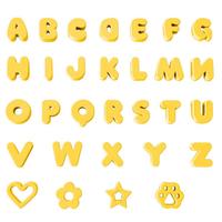 Collier en silicone pour animaux de compagnie, pendentif de dessin animé à 26 lettres, collier pour chien personnalisable DIY