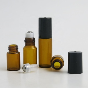 Sẵn sàng để tàu 1ml 2ml 3ml 5ml 10ml hổ phách chai thủy tinh cuộn trên chai cho tinh dầu nước hoa - Product Image 3