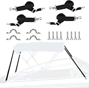 4 PCS Adjustable Heavy Duty Bimini Top Straps Stainless Steel Boat Awning Hardware Accessories