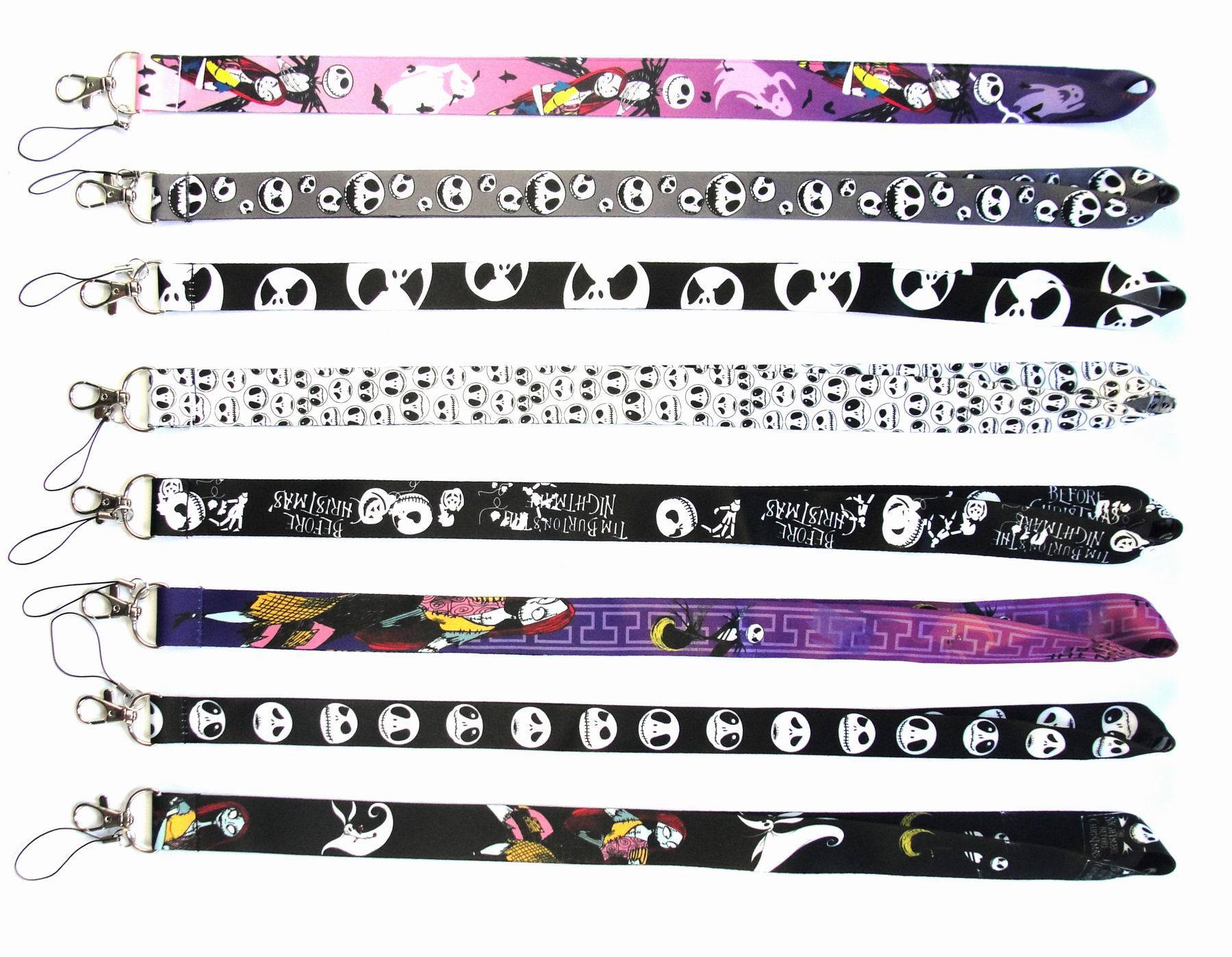 Newest Terror Jack Skellington Lanyards Anti-Lost Neck Strap Phone Case Card Holder Lanyard Satin for Children Halloween Gifts Image 4