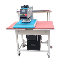 Mesin Press Panas Semi-Otomatis Dual Tray Pneumatik Udara untuk Sublimasi Seluruh Permukaan Masker dan Pakaian Kaos dengan Teknik Embossing, Ukuran P 16 X 24
