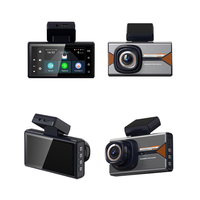 Kamera dasbor IPS 2K + 720P IPS, mobil tersembunyi GPS 4G WIFI lensa ganda 150 sudut rekaman Loop penglihatan malam sensor tabrakan