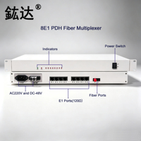 Multiplexeur à fibre optique 8 canaux E1 PDH, multiplexeur 8 canaux E1 sur fibre optique