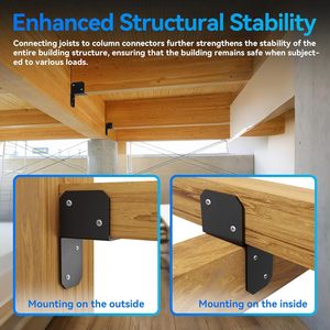 Pergola mái kèo khung cho 2x4 <span class=keywords><strong>2x6</strong></span> Bài Mũ Tie khung gỗ thanh mái Clip tiêu đề móc áo để hỗ trợ dầm xà nhà - Product Image 6