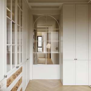 Armoire à vêtements en bois de style moderne, modèle SNLFEIER 0005, usage commercial pour hôtel, centre commercial, maison, bureau, design de panneaux, fabriqué à Chongqing - Product Image 2