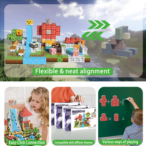 Juego de 200 Piezas de Construcción Magnética de Plástico, Bloques de Construcción, Juguete Educativo para Niños, Desarrollo de la Creatividad e Imaginación - Product Image 5