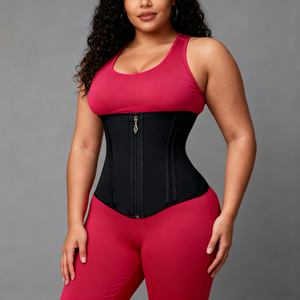 LANGQIN Waist Corset Workout Waist Trainer Corset <b>Plus</b> <b>Size</b> Shapewear with Zipper for Best Waist Trainer for Women - Product Image 2