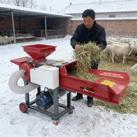 Broyeur de fourrage industriel pour paille de maïs, ensilage, foin sec, 3-8 tonnes/h, pour usage en élevage bovin