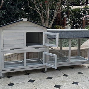 Clapier à Lapins et Poulailler de Luxe en Bois, Spacieux, Respirant et Imperméable - Vente en Gros - Product Image 4