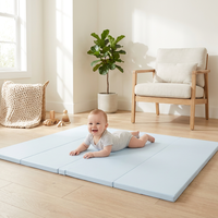 Tapis de jeu pliable Cloud Blue Aesthetics pour salle de sport, tapis orthopédique de soutien articulaire, certifié CE et CPC, pour assise sécurisée et jeu en intérieur